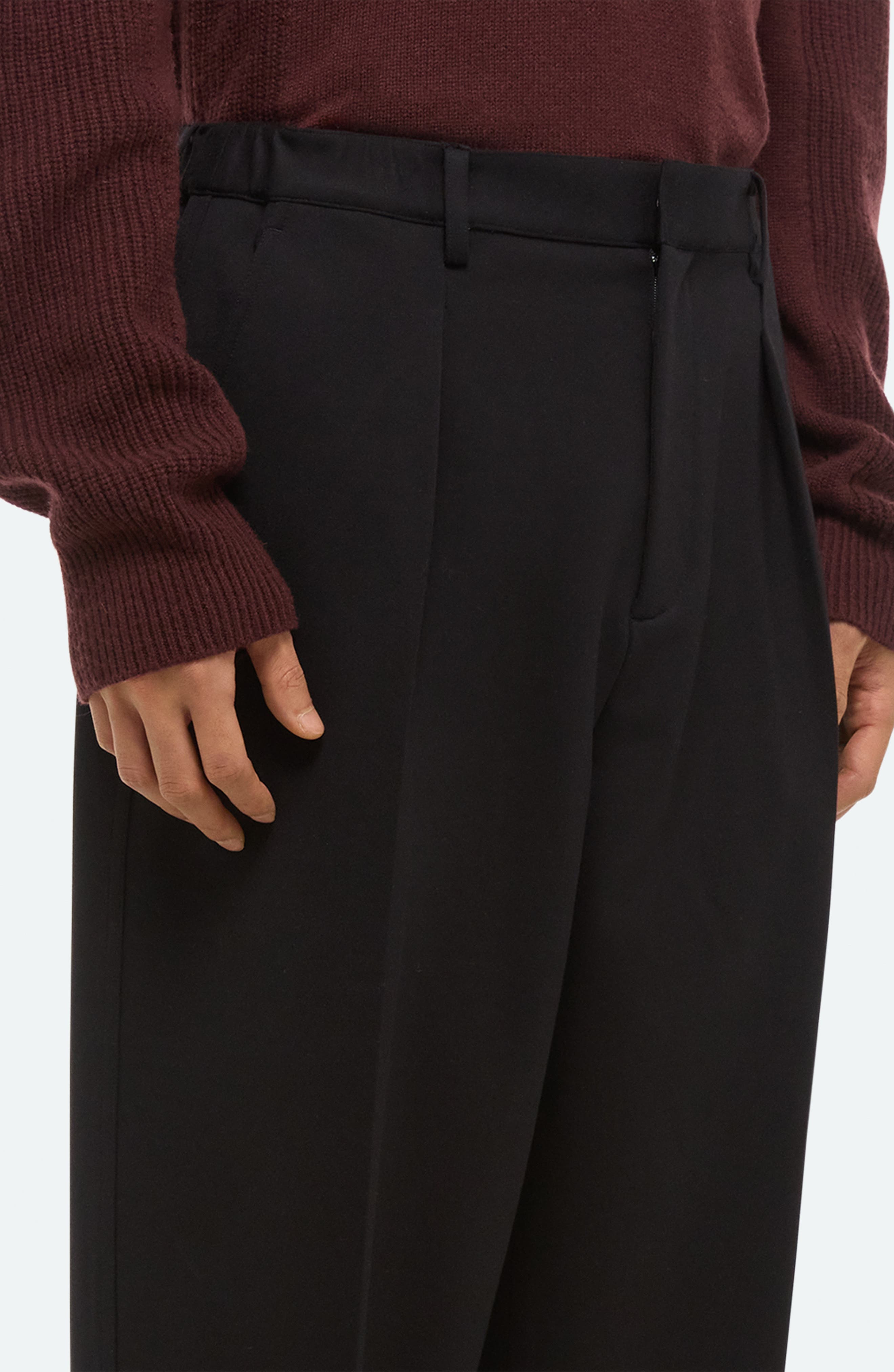 Helmut Lang Zoot Pleat Front Modern Pants in Black at Nordstrom - 4