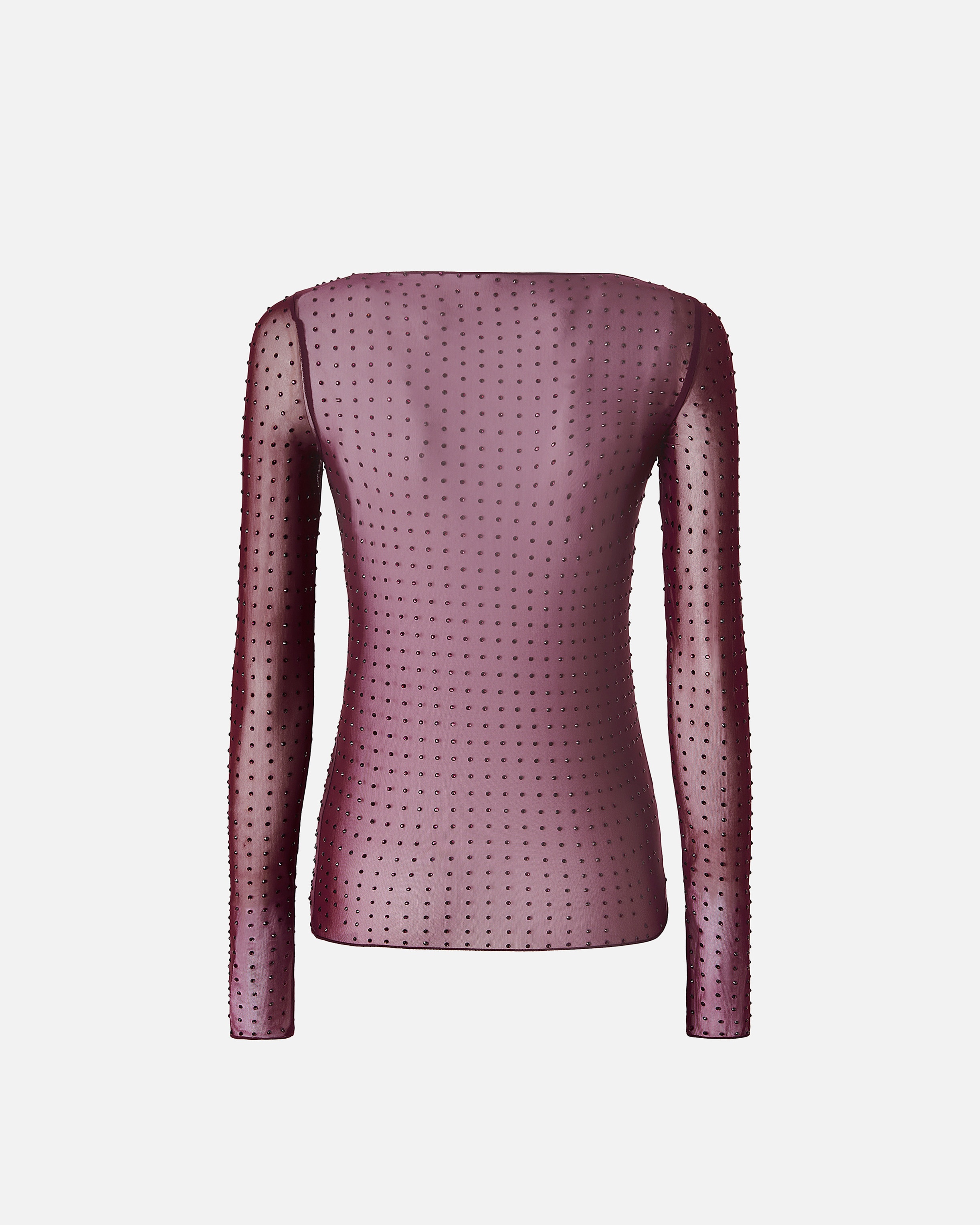 FULLY RHINESTONED LIGHT TULLE SWEATER - 6