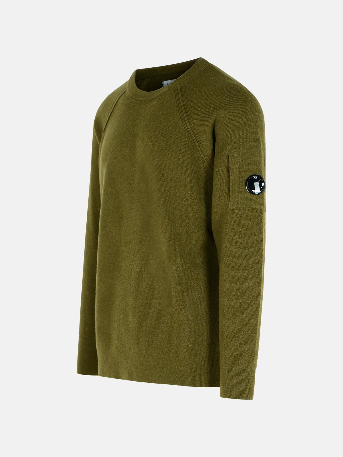 'GRS' GREEN WOOL BLEND SWEATSHIRT - 2