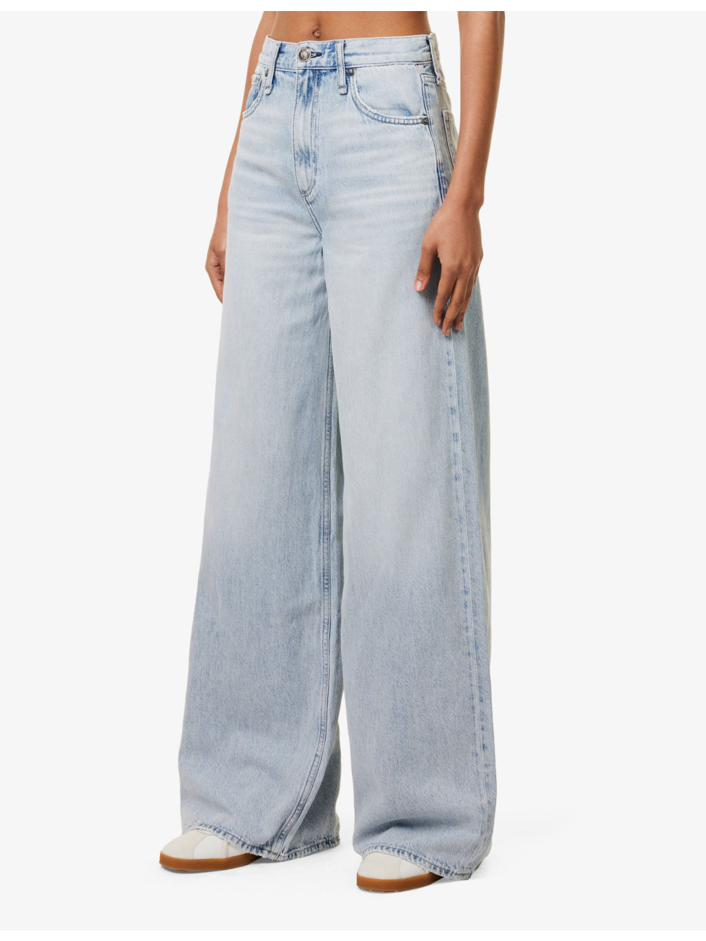 Sofie wide-leg high-rise denim-blend jeans - 3