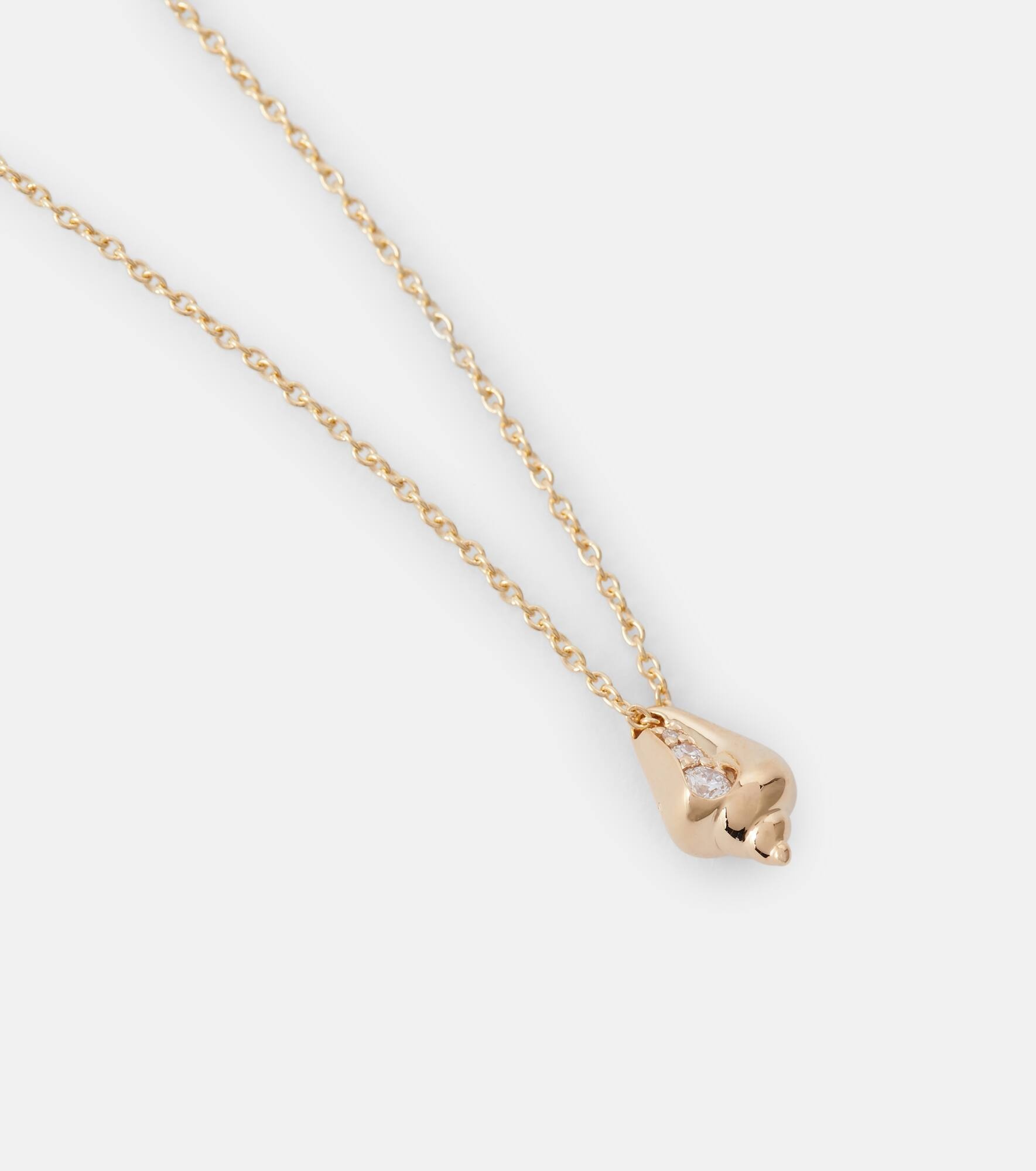 Conque D'or Diamant 18kt yellow gold necklace with diamond - 6