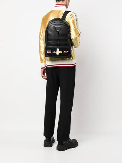 KENZO logo-embossed leather backpack outlook