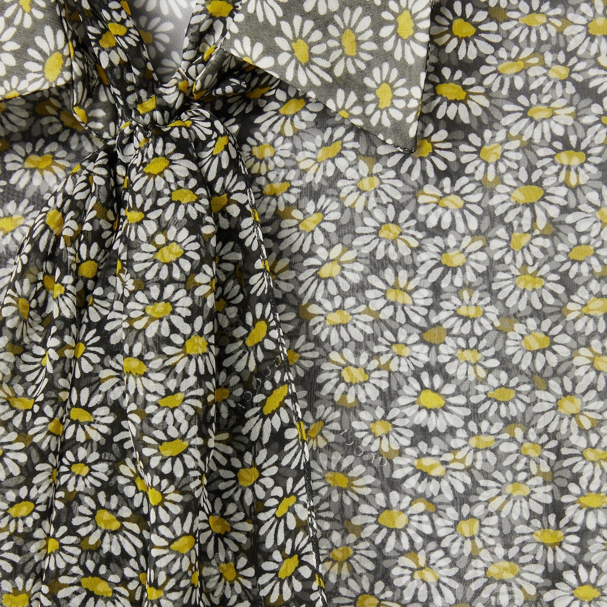 Printed silk chiffon shirt - 7