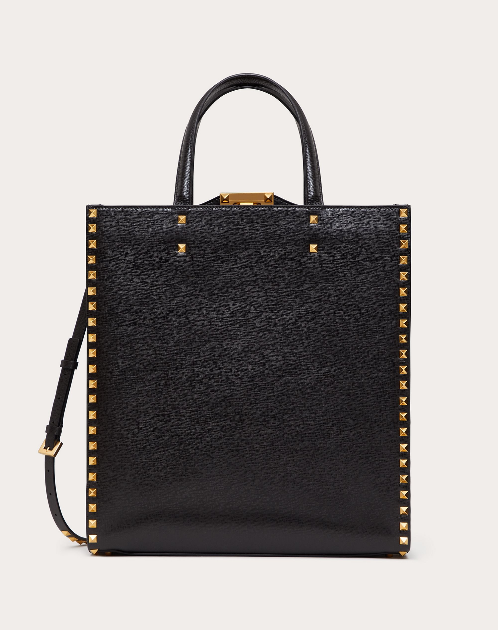 Rockstud Alcove Grainy Calfskin Tote Bag - 1