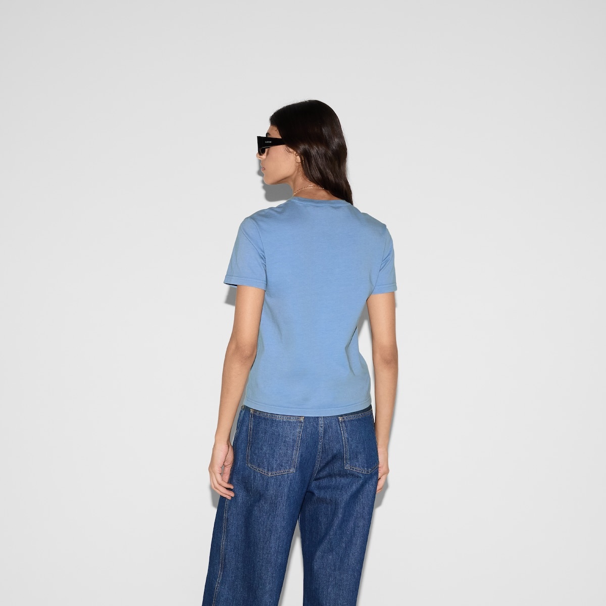 Embroidered cotton jersey T-shirt - 4