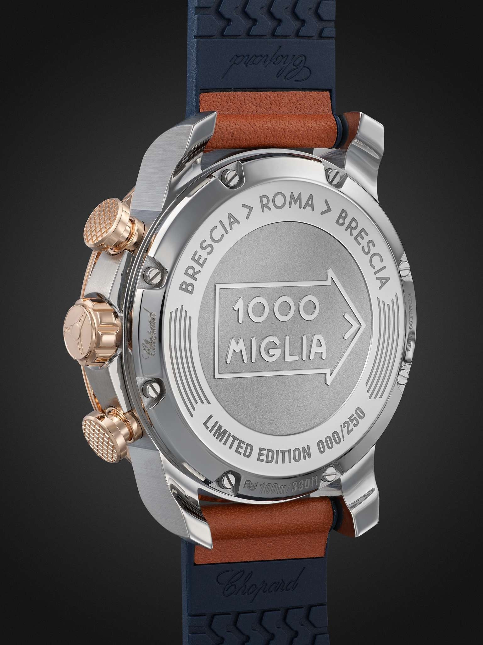 Mille Miglia GTS Limited-Edition Automatic Chronograph 44mm Stainless Steel and Leather Watch, Ref.  - 4