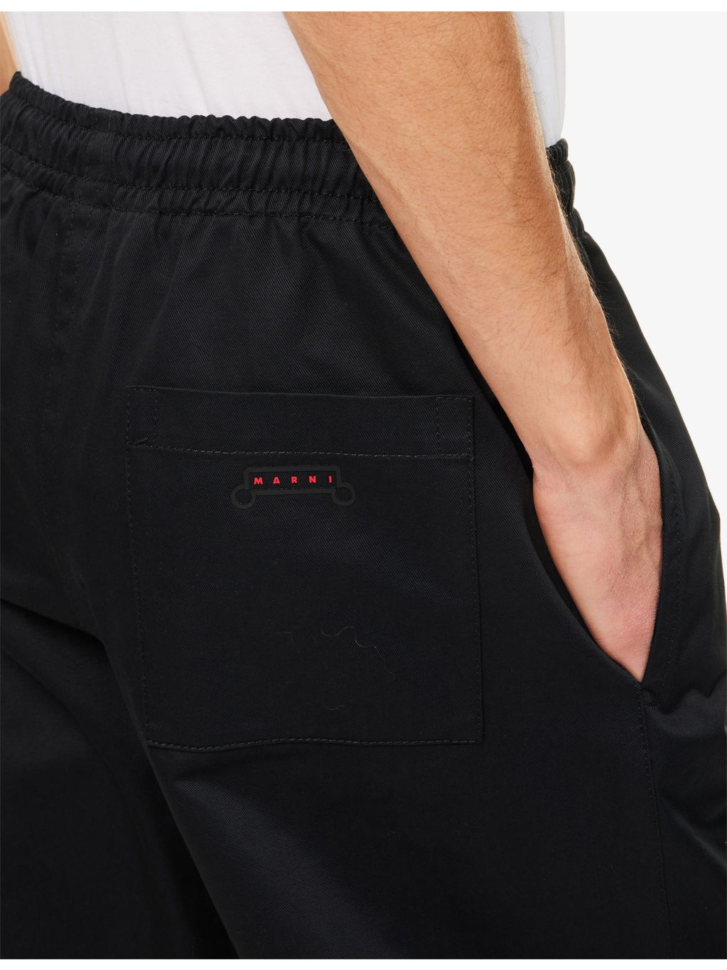 Logo-Patch Straight-Leg Cotton Trousers - 5