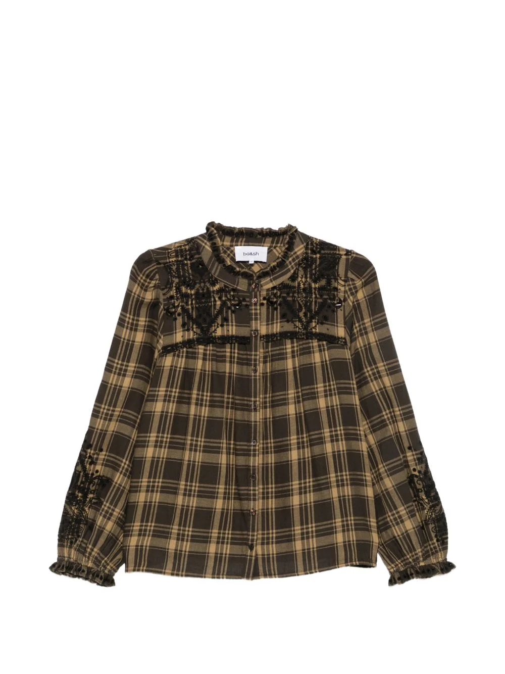 Kaela embroidered checked blouse - 1