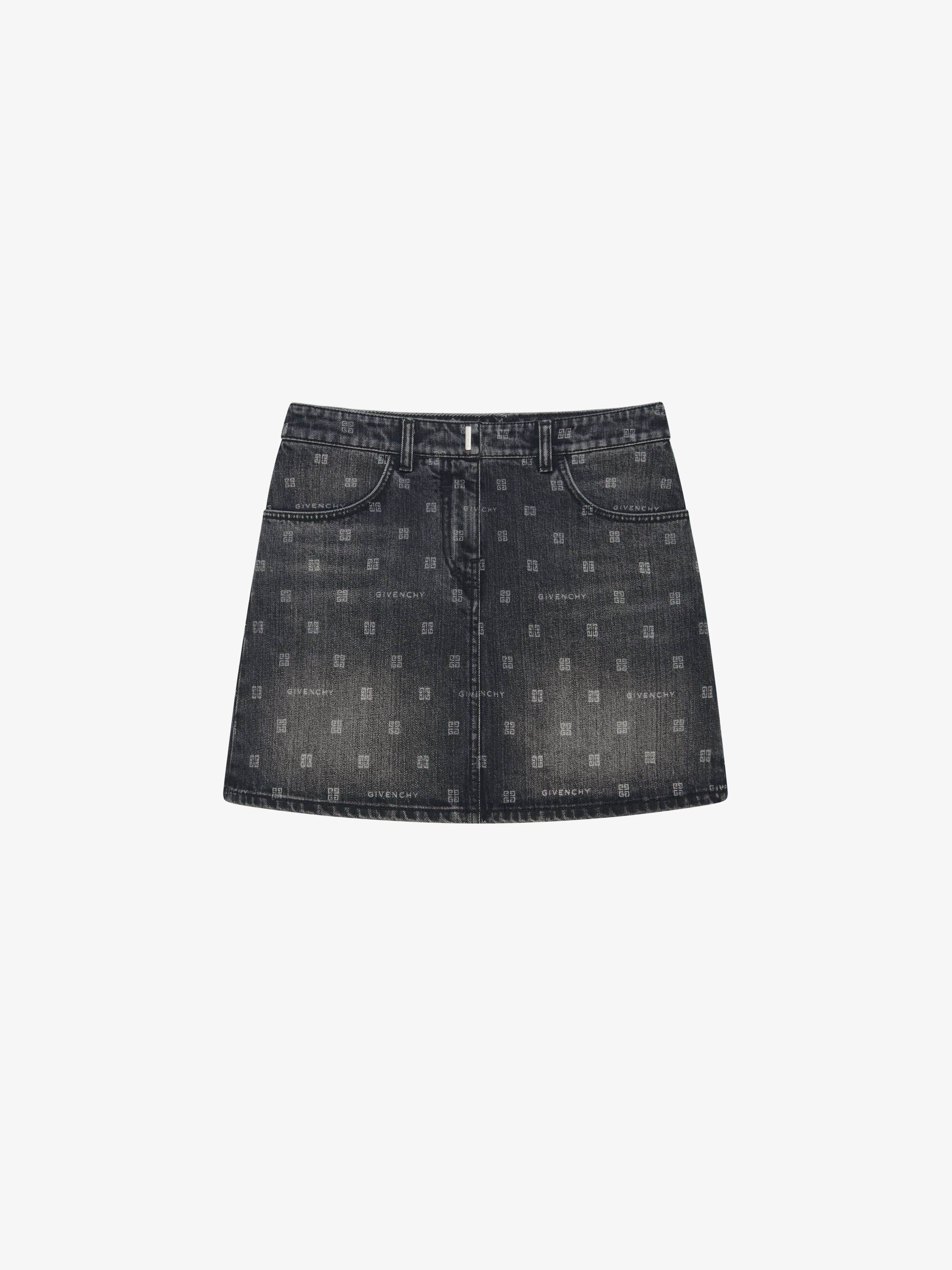 SHORT SKIRT IN GIVENCHY 4G DENIM - 1