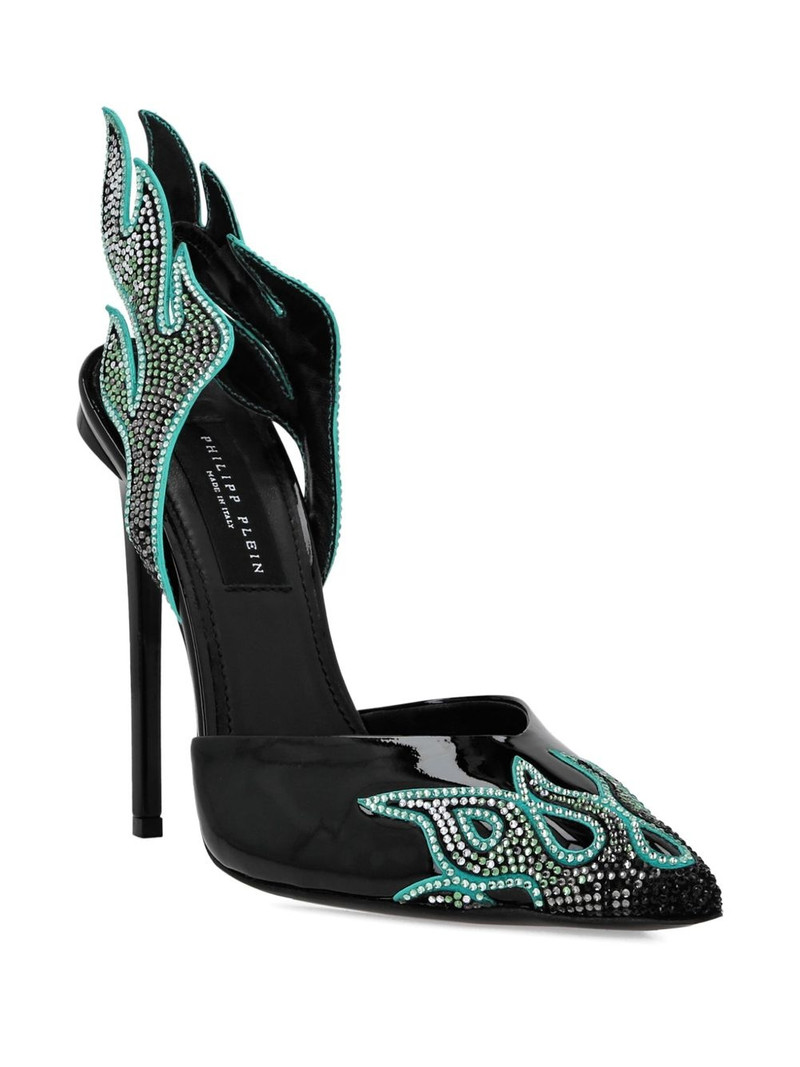 PHILIPP PLEIN 120mm flame-detail pumps outlook