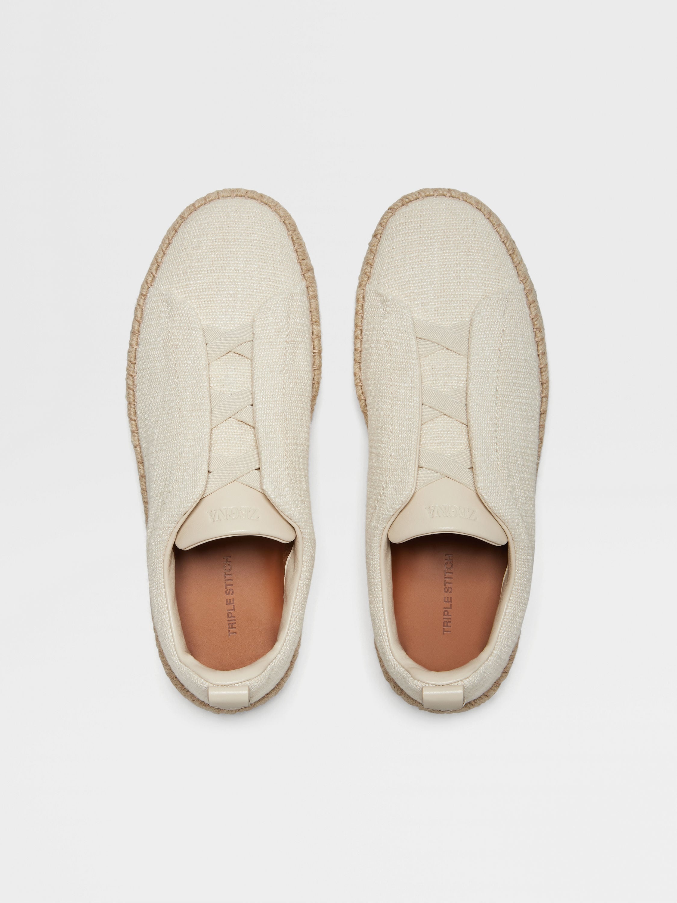 OFF WHITE LINEN BLEND TRIPLE STITCH™ ESPADRILLES - 3