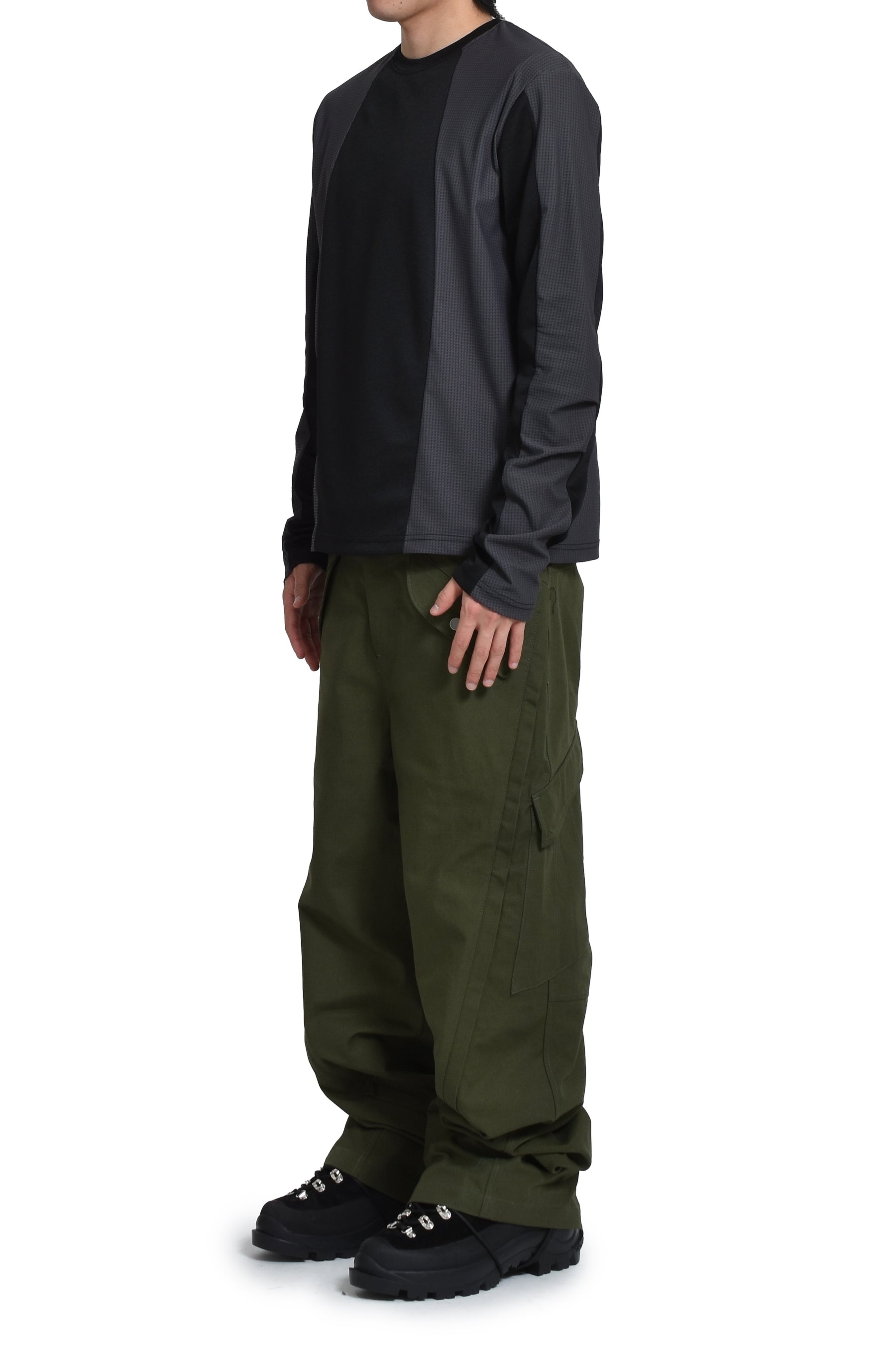 3-WAY ZIP CARGO TROUSERS / ARMY GRN - 4