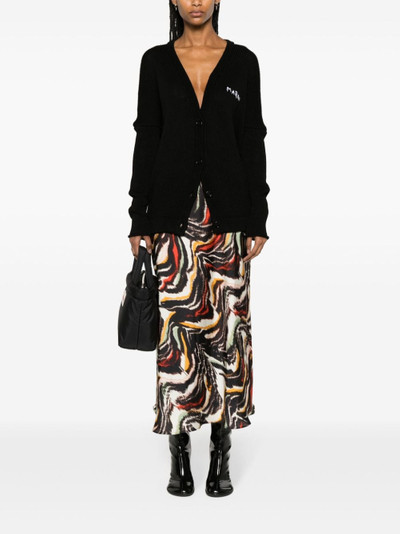 Marni logo-embroidered cotton cardigan outlook