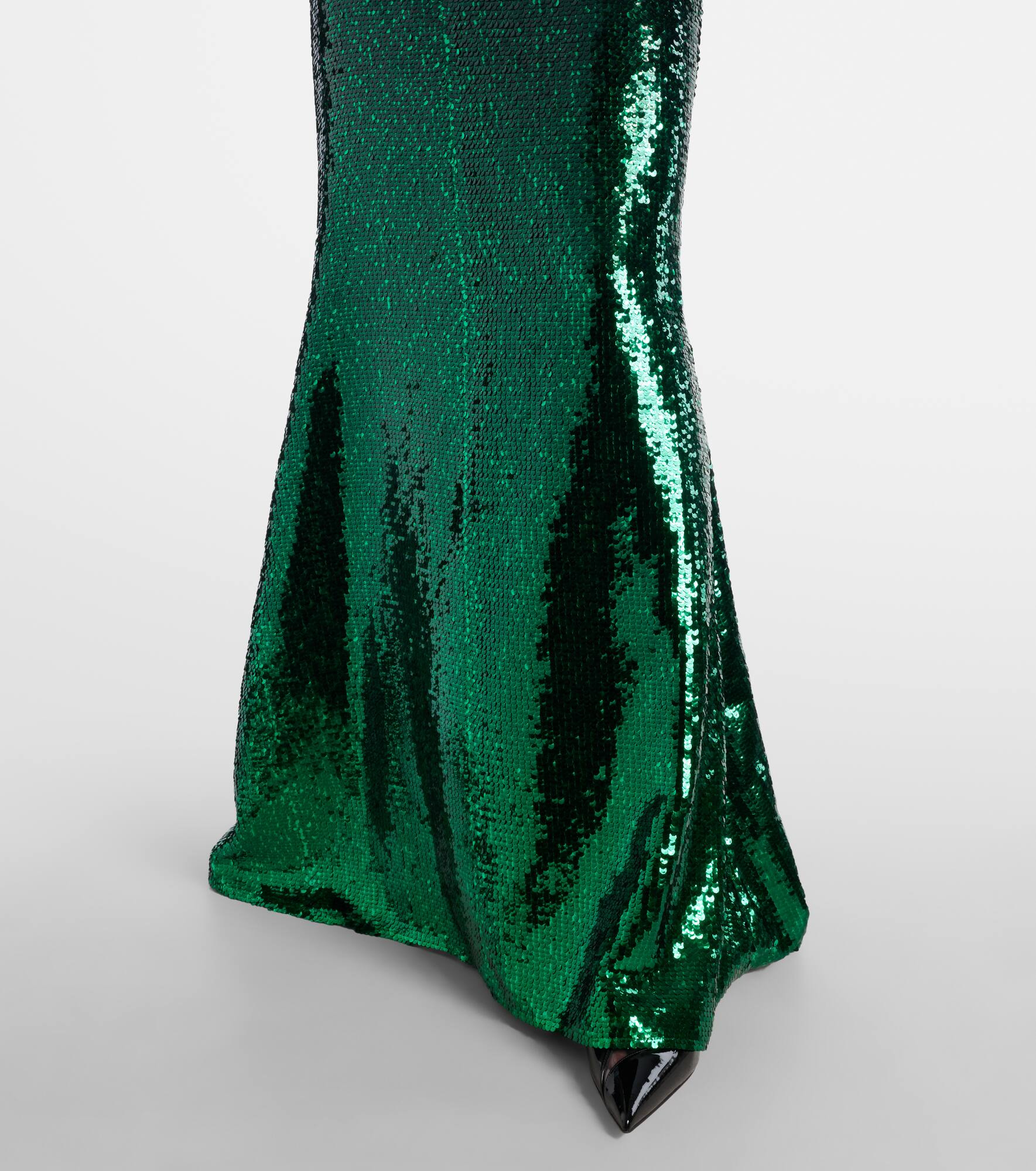 Sequined off-shoulder gown - 5