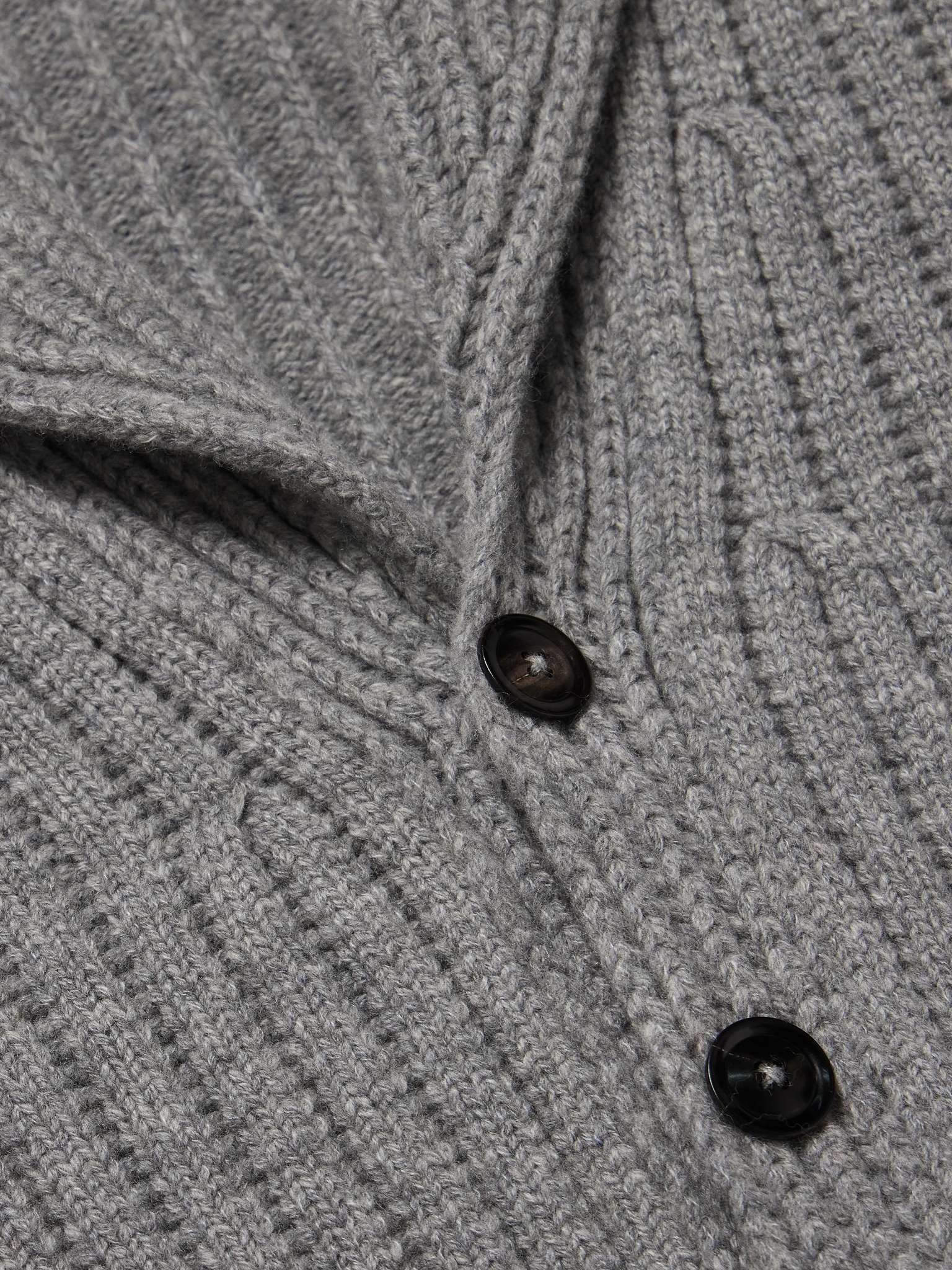 Ribbed Wool and Cashmere-Blend Cardigan - 7