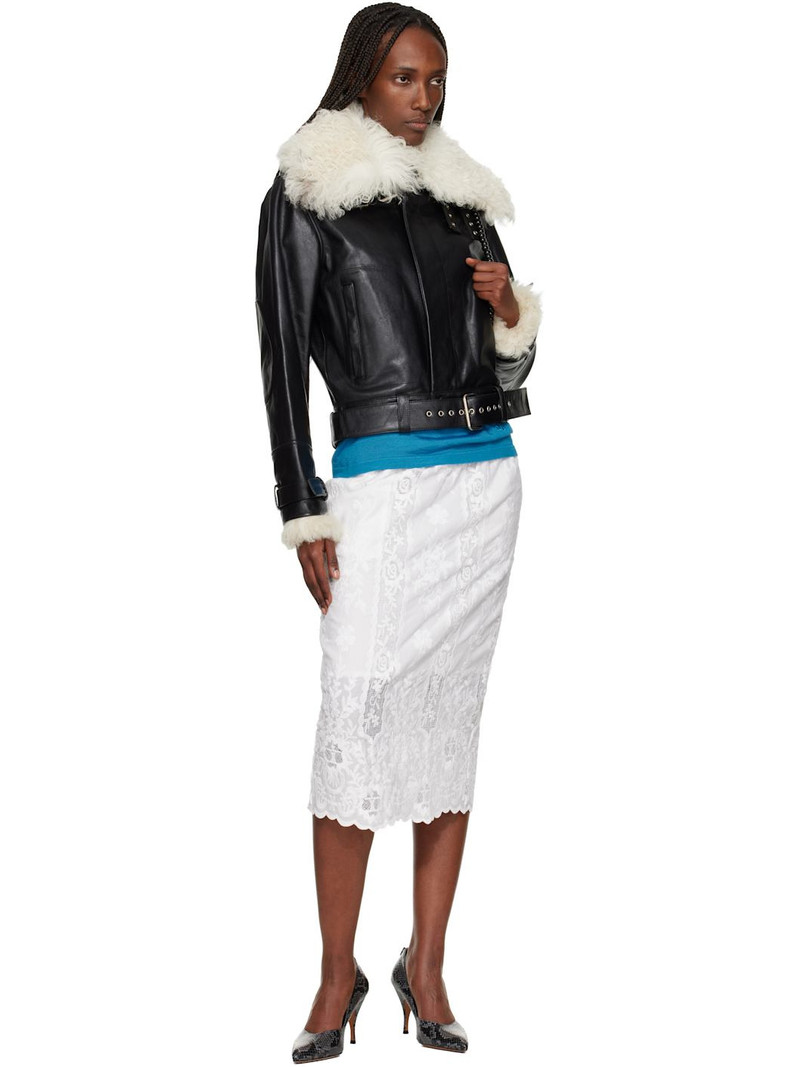 WALES BONNER White Willow Midi Skirt outlook