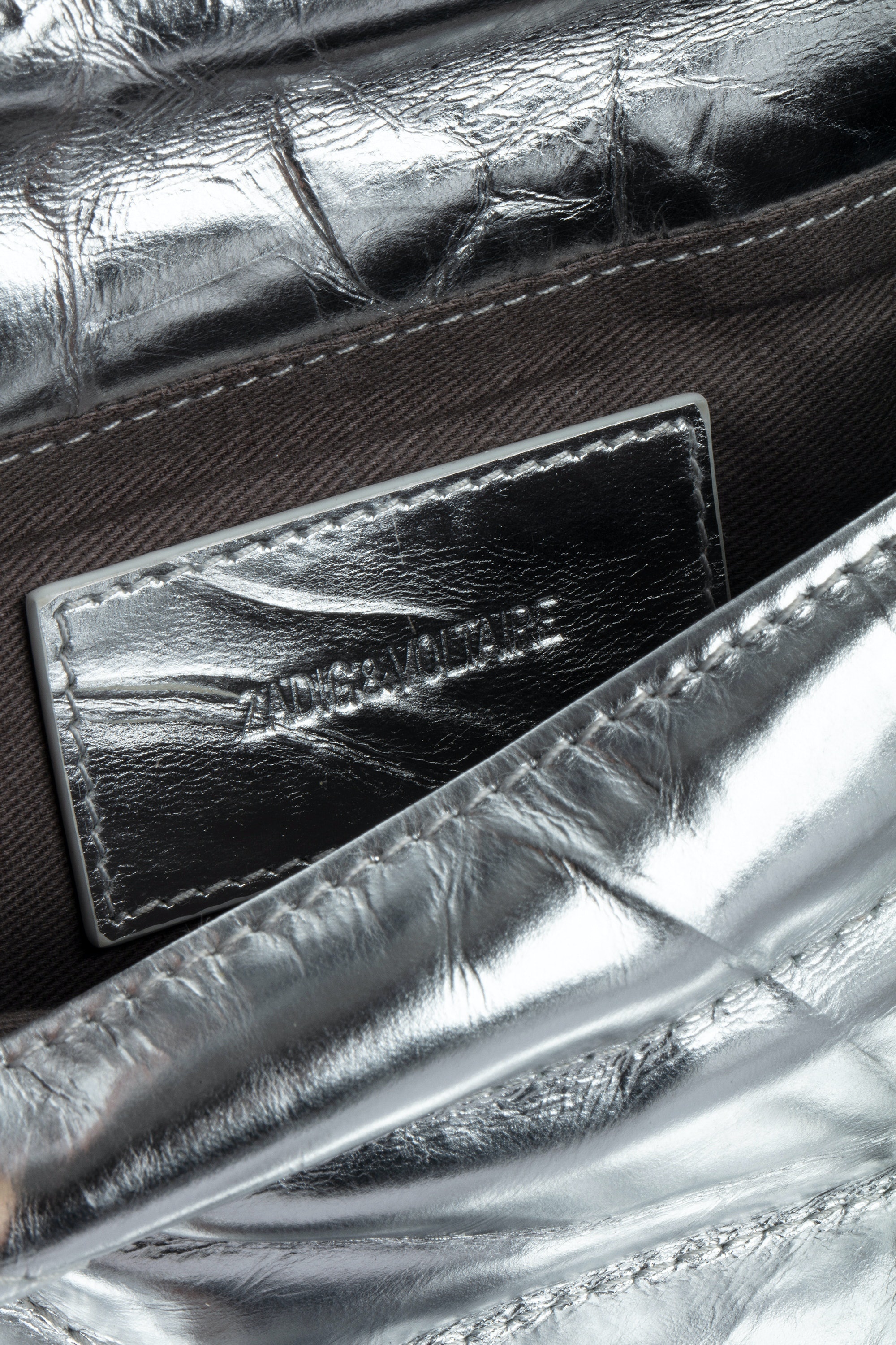 Rock Quilted Metallic Clutch - 6