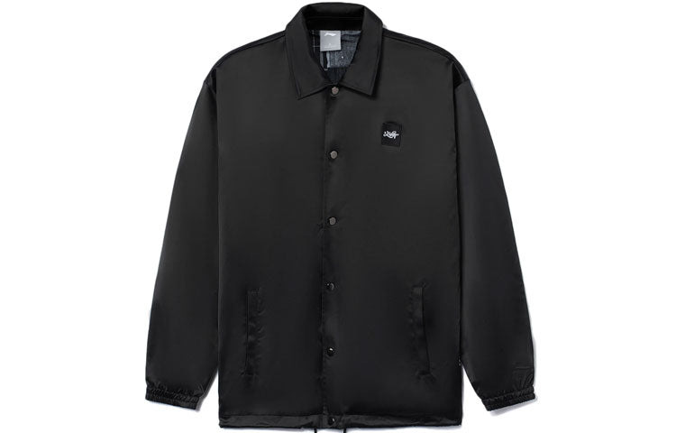 Li-Ning Skateboard Series Casual lapel Long Sleeves Jacket 'Black' AFDR739-1 - 2