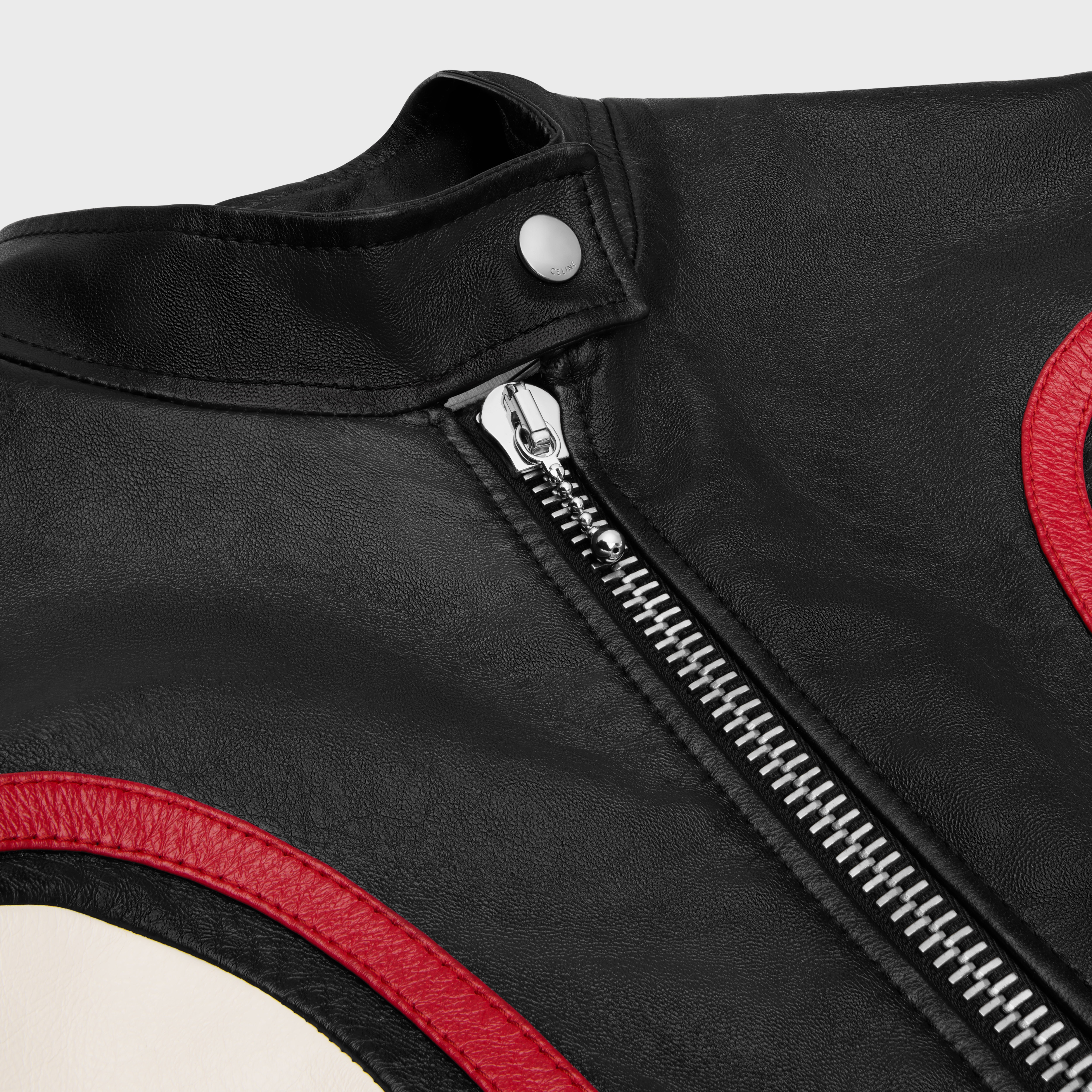 racer blouson jacket in soft lambskin - 3