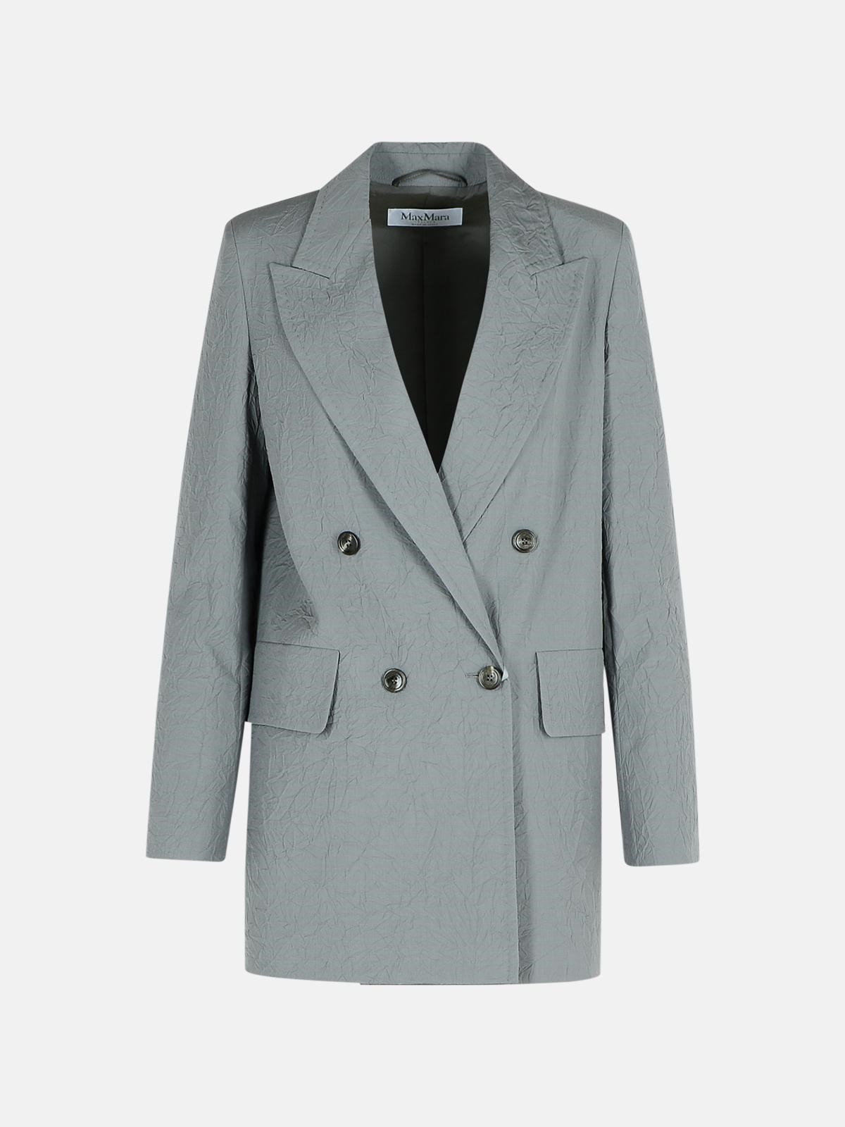 'ABAVO' GREY WOOL BLAZER - 1