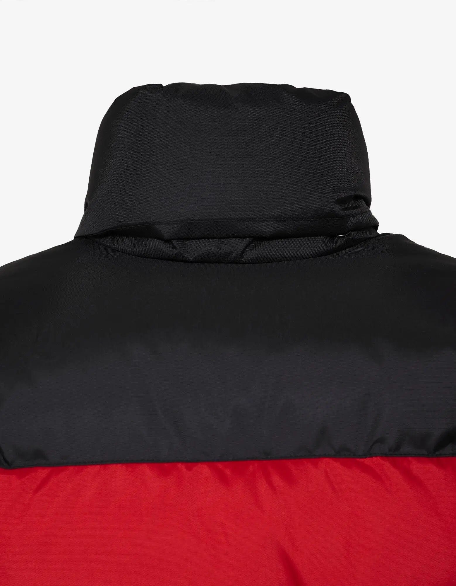 Balenciaga Red & Black Stripe Down Coat - 4