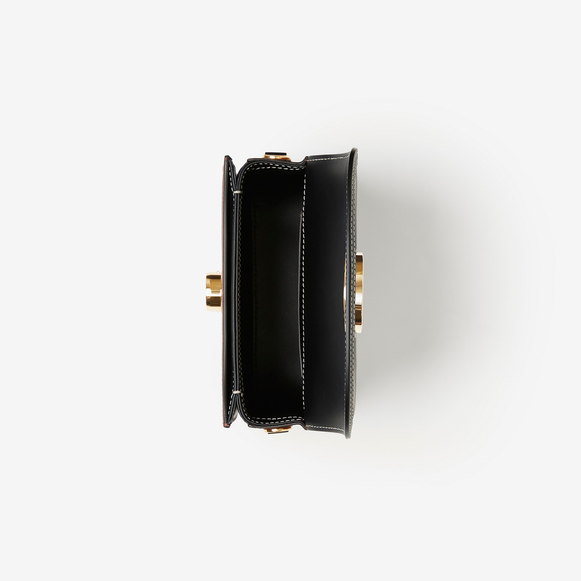 Check and Leather Small Elizabeth Bag - 4