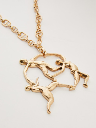 Max Mara POTENTE Metal necklace with pendant outlook