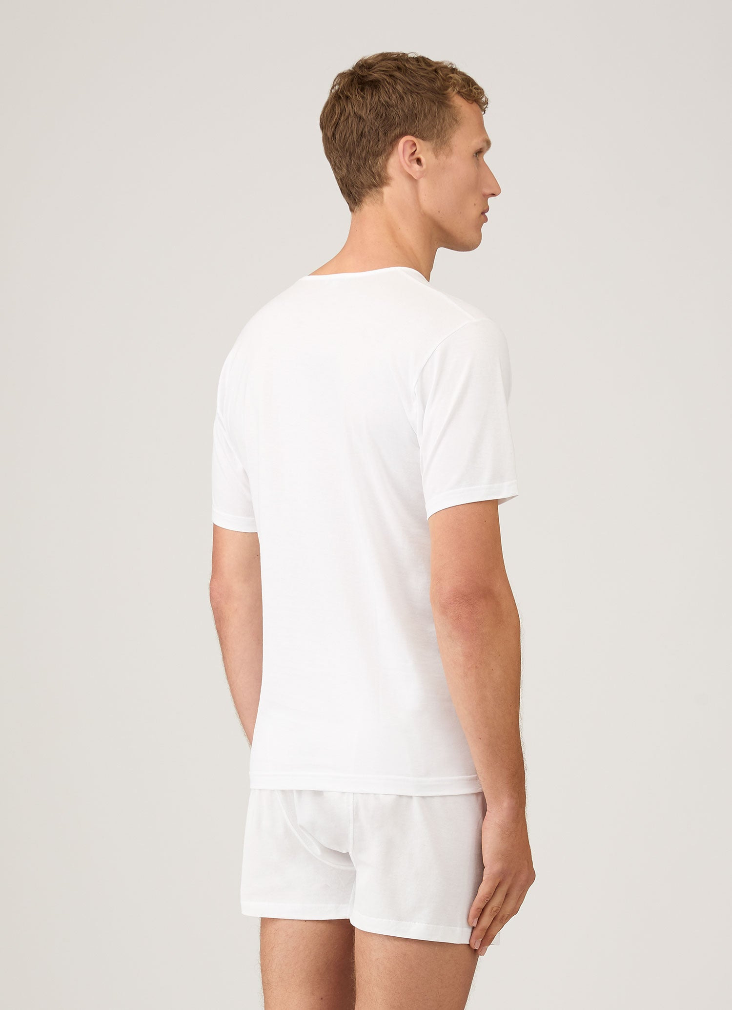 Superfine Cotton V‑Neck Underwear T‑shirt - 3