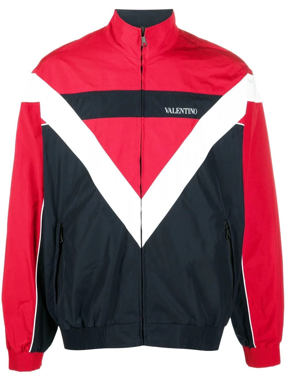 V logo-print sports jacket - 1