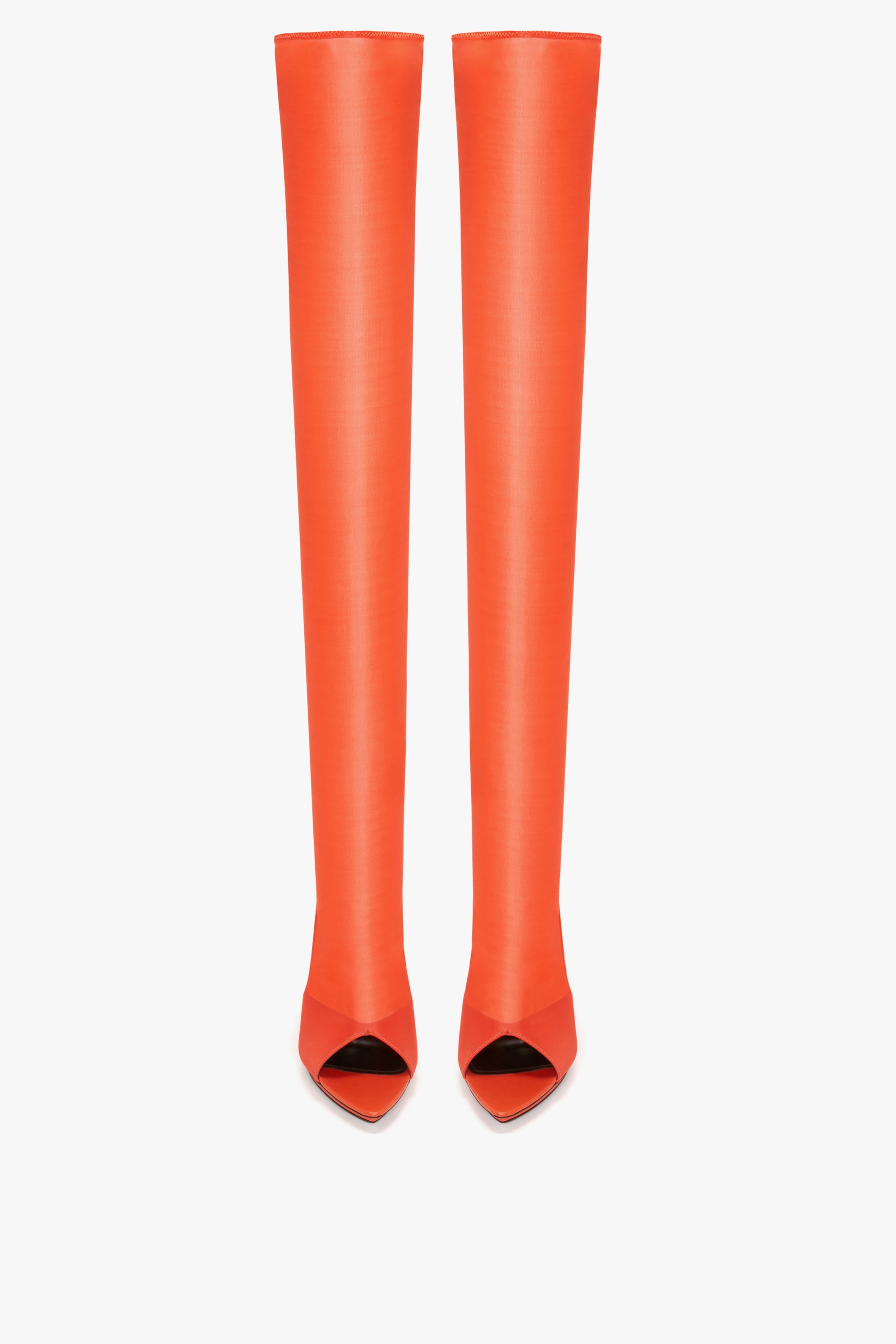 Pointy Toe Mesh Boot in Orange - 6