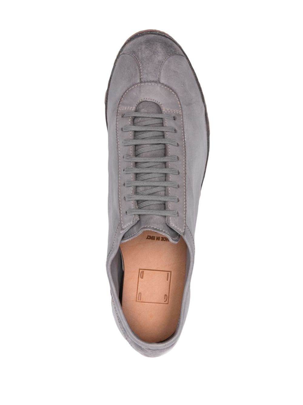 lace-up leather snekears - 4