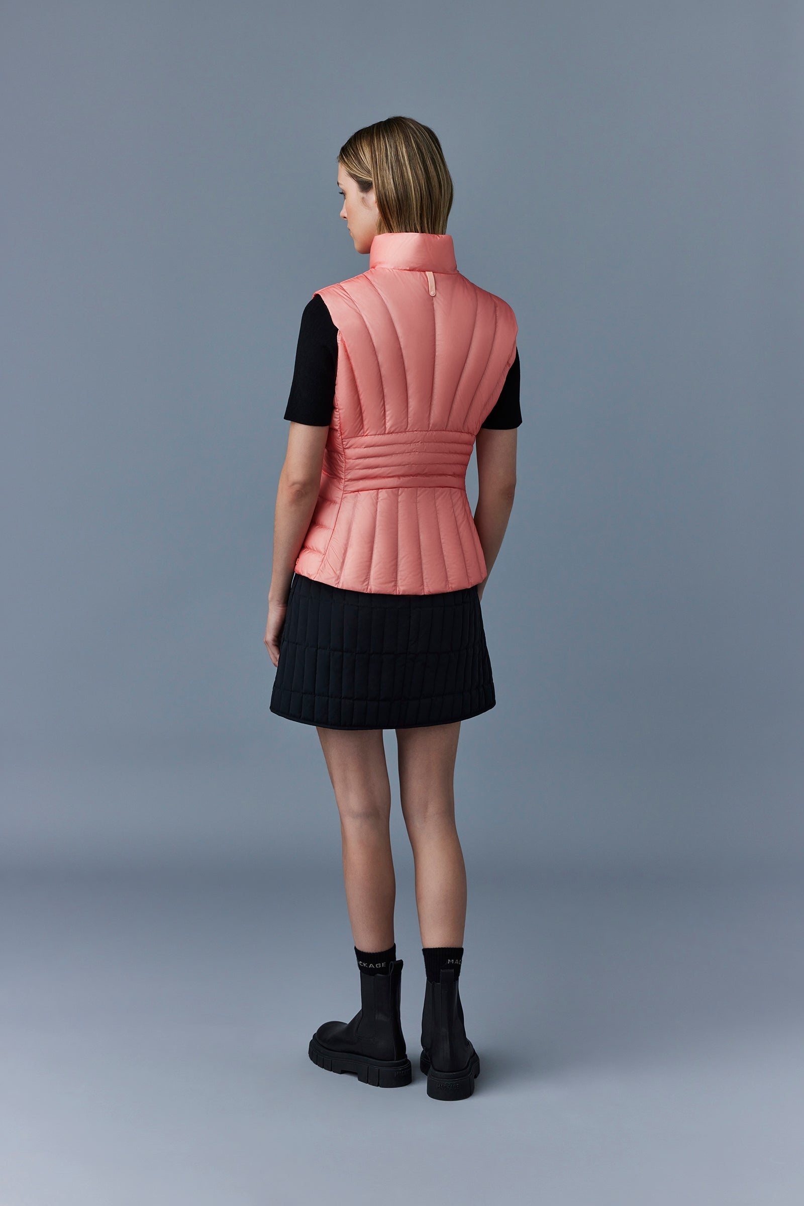 LILYAN light down vertical quilted Vest - 5