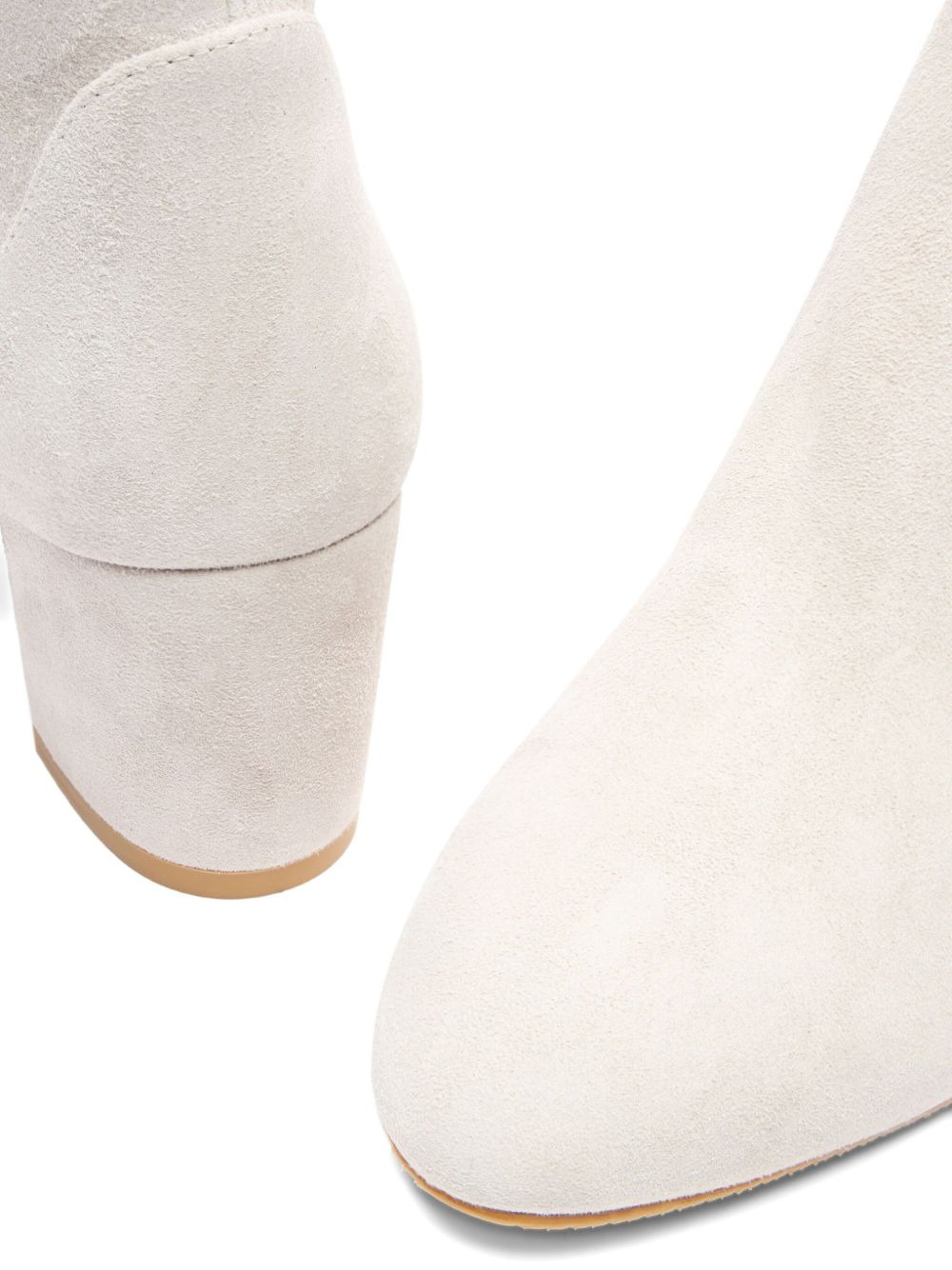 sock-fit block-heel boots - 4