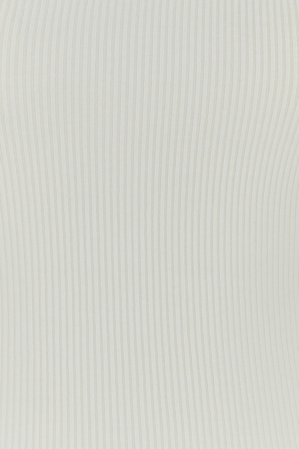 White stretch cotton blend tank top - 3