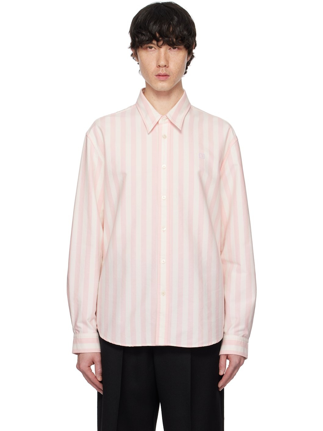 Off-White & Pink Button-Up Shirt - 1
