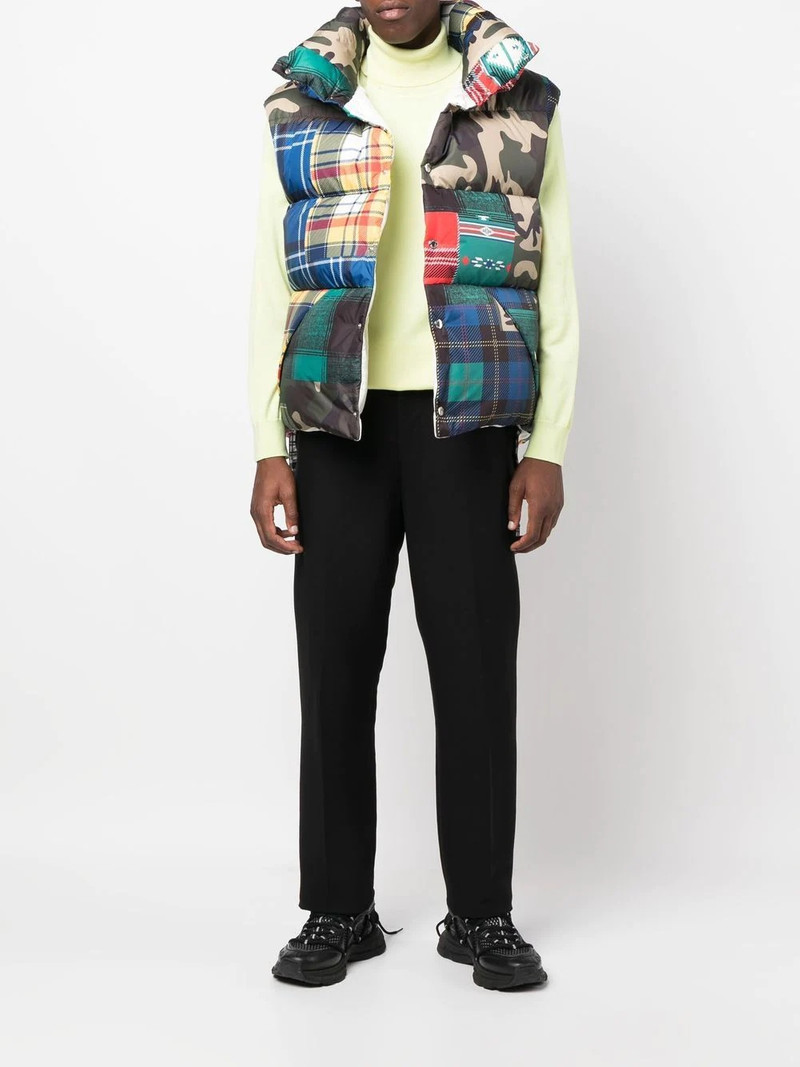 Khrisjoy patchwork-print padded gilet outlook