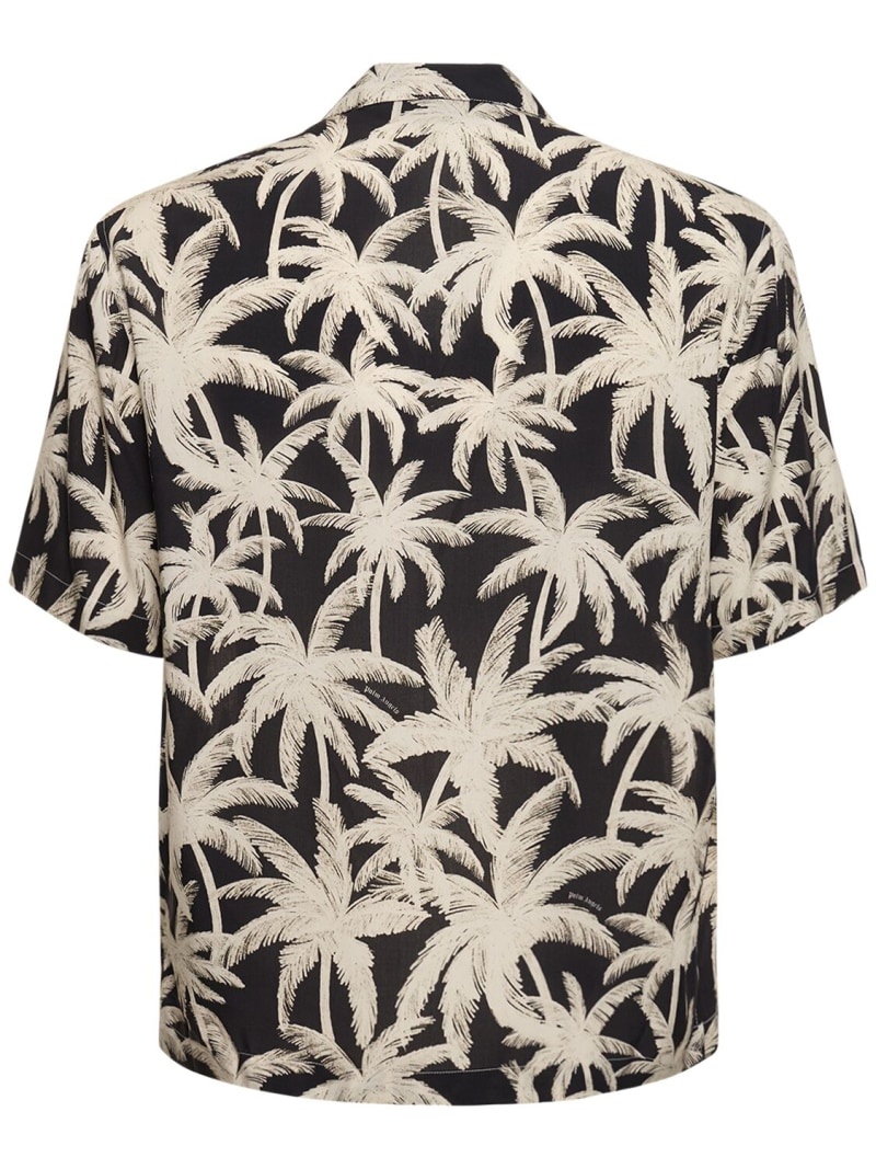 Palm print viscose shirt - 3