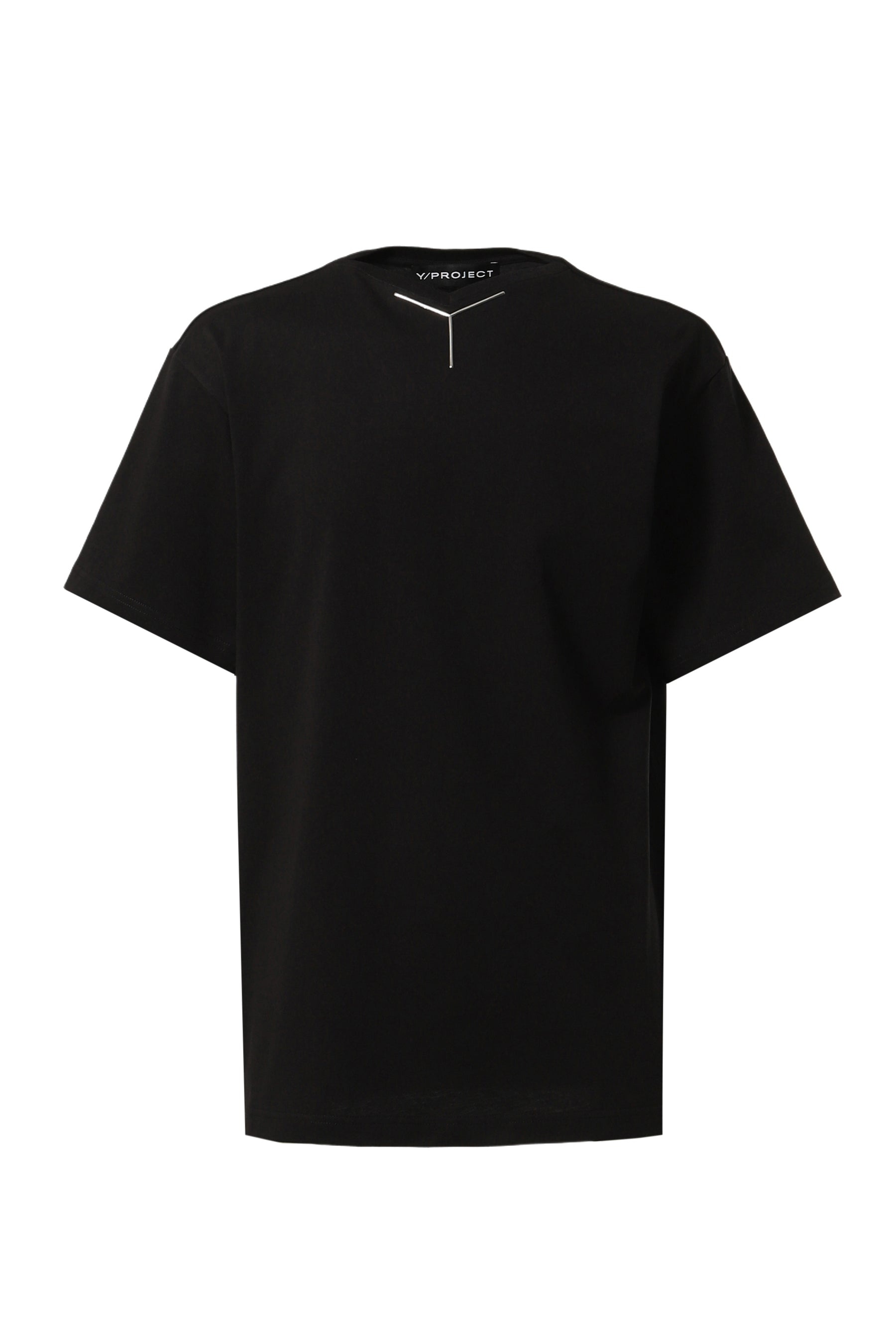 Y/PROJECT YクロムクルネックTシャツ 204TS006 J135BLACK Y/Project Y CHROME T-SHIRT / BLK | nubiantokyo | REVERSIBLE