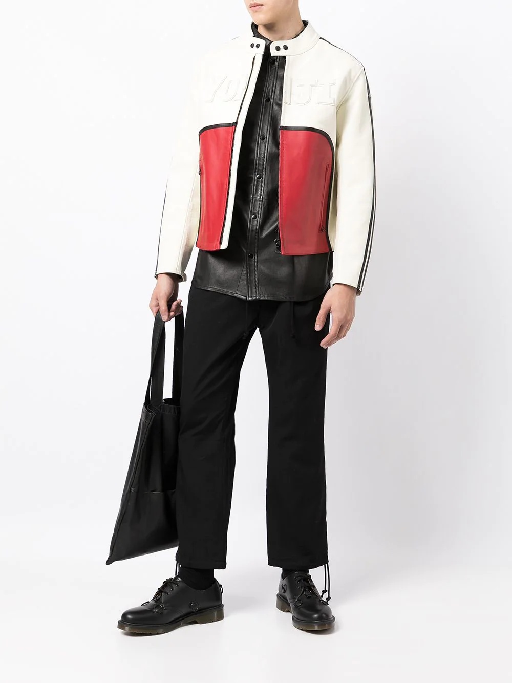 colourblock biker jacket - 2