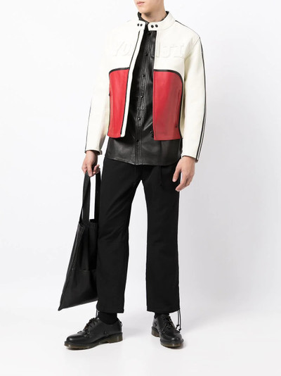 Yohji Yamamoto colourblock biker jacket outlook