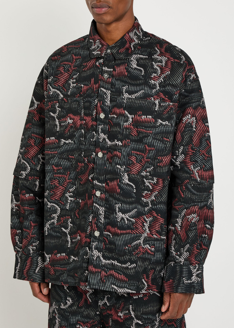 PDF Pdf Channel Raf Patterned Cotton Overshirt outlook