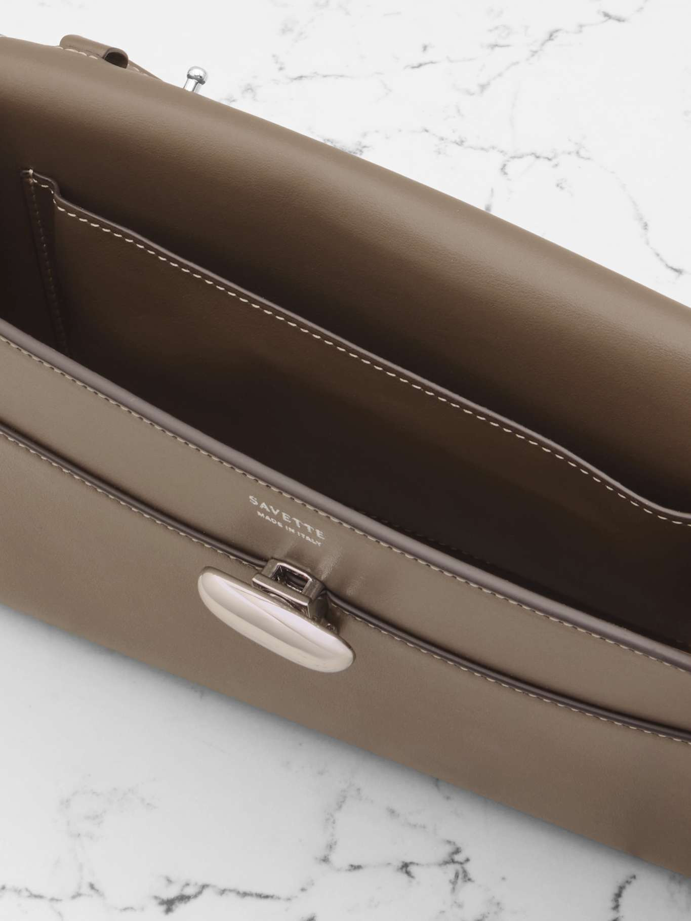 Symmetry leather shoulder bag Dark brown - 5