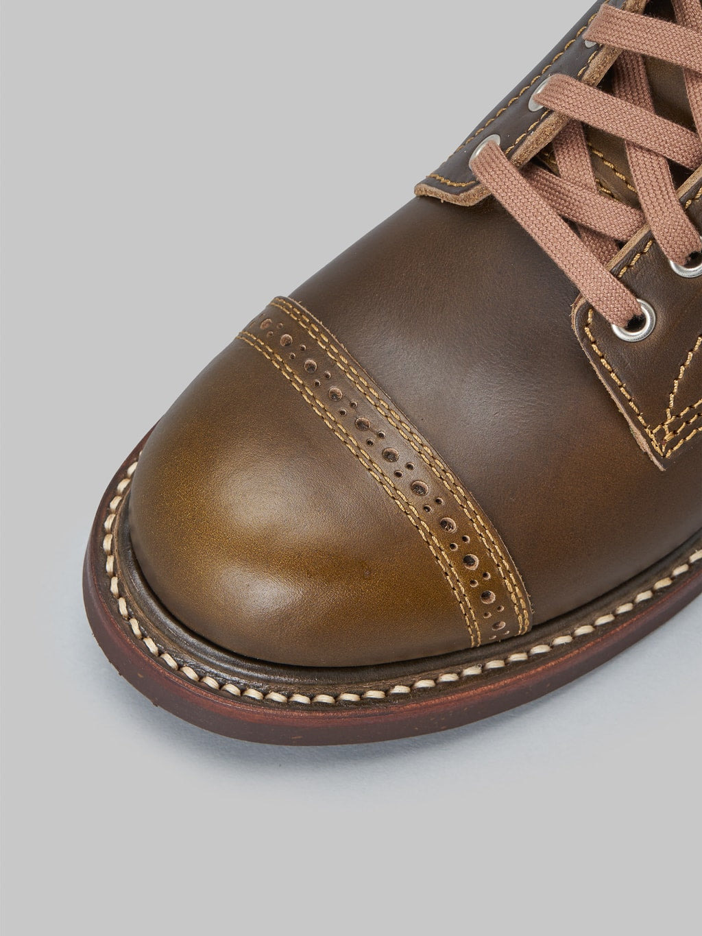 John Lofgren Combat Boots Horween Leather CXL Dark Olive - 12