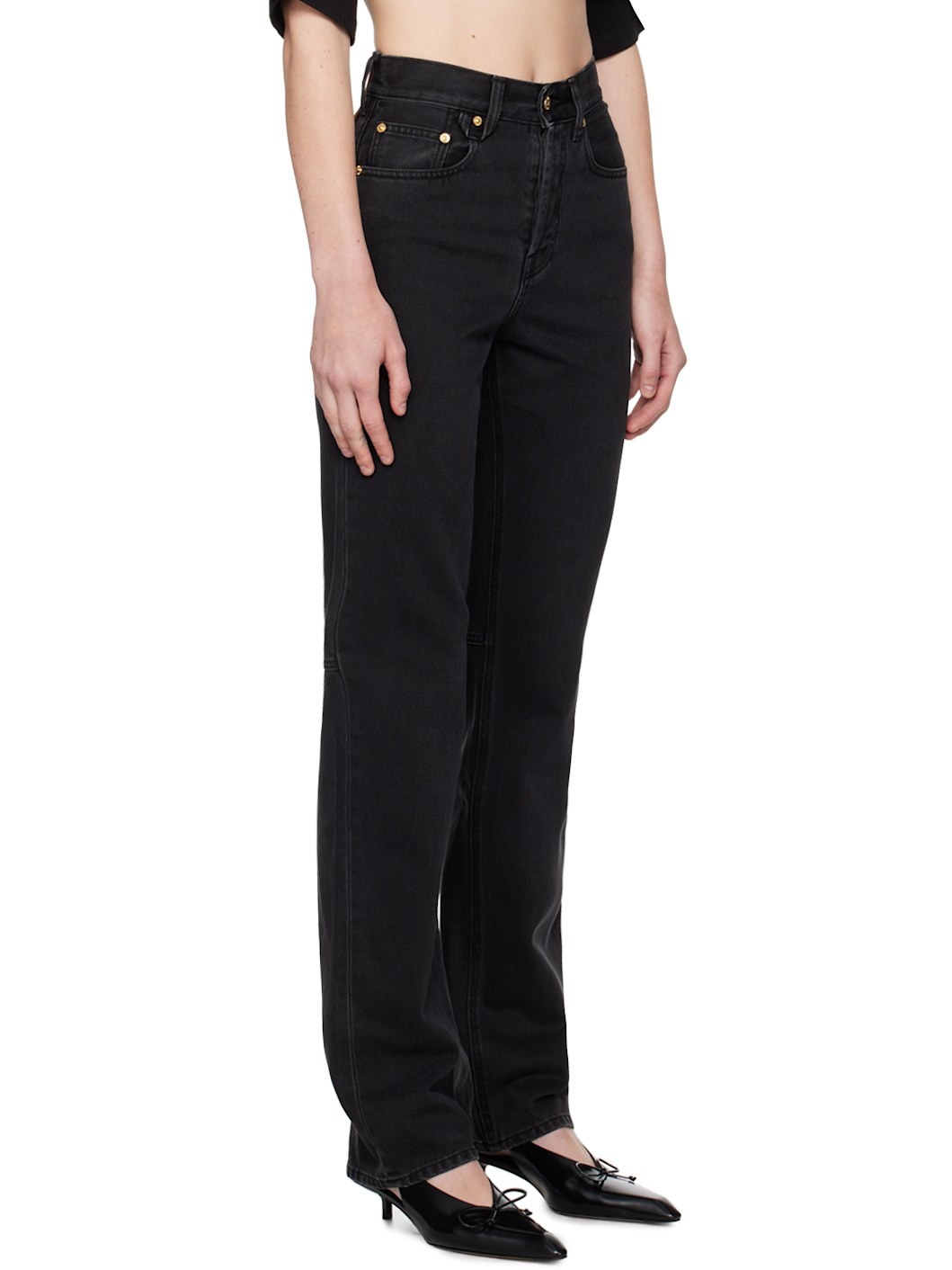 Black La Casa 'Le de-Nîmes Droit' Jeans - 2
