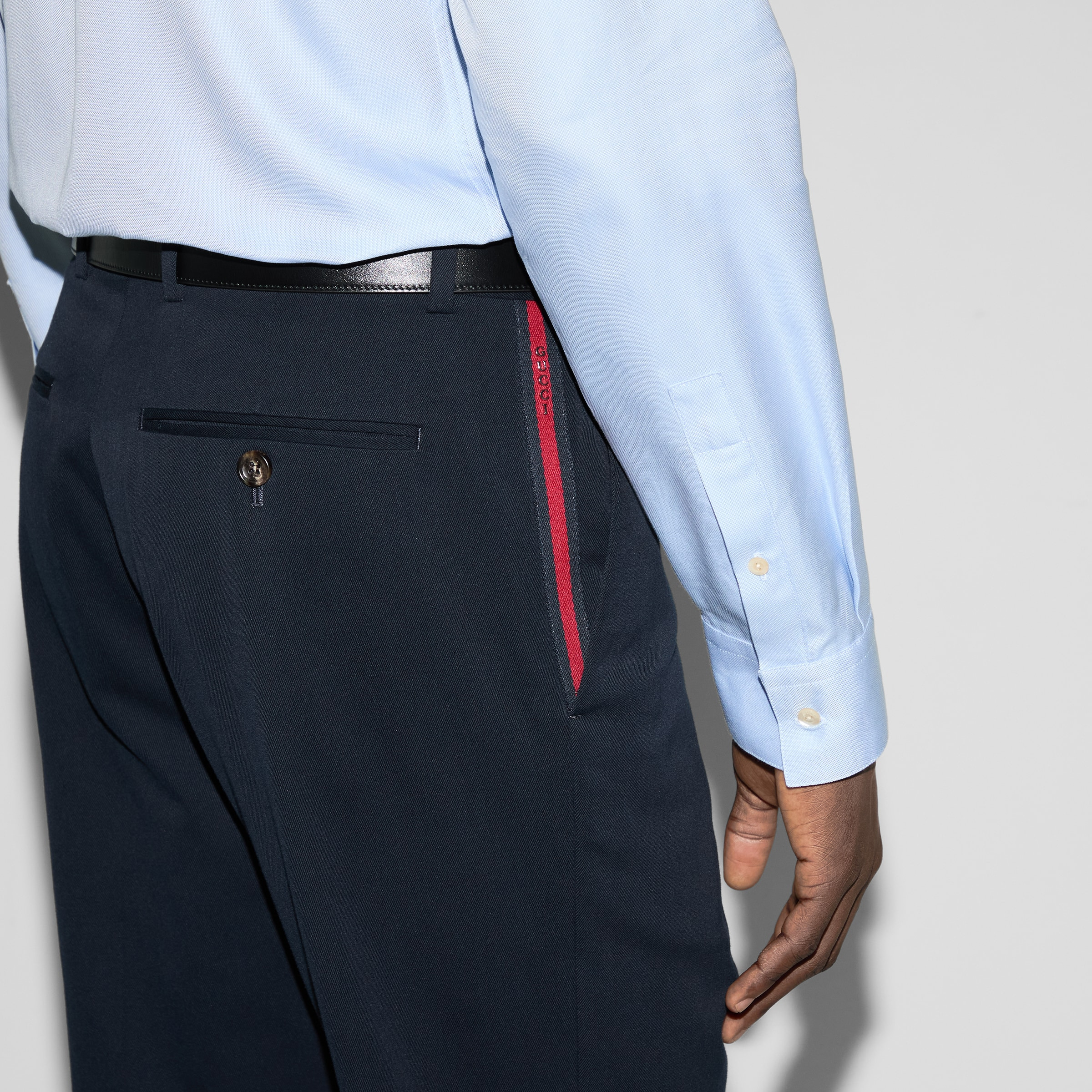 Cotton gabardine pant with Web - 5