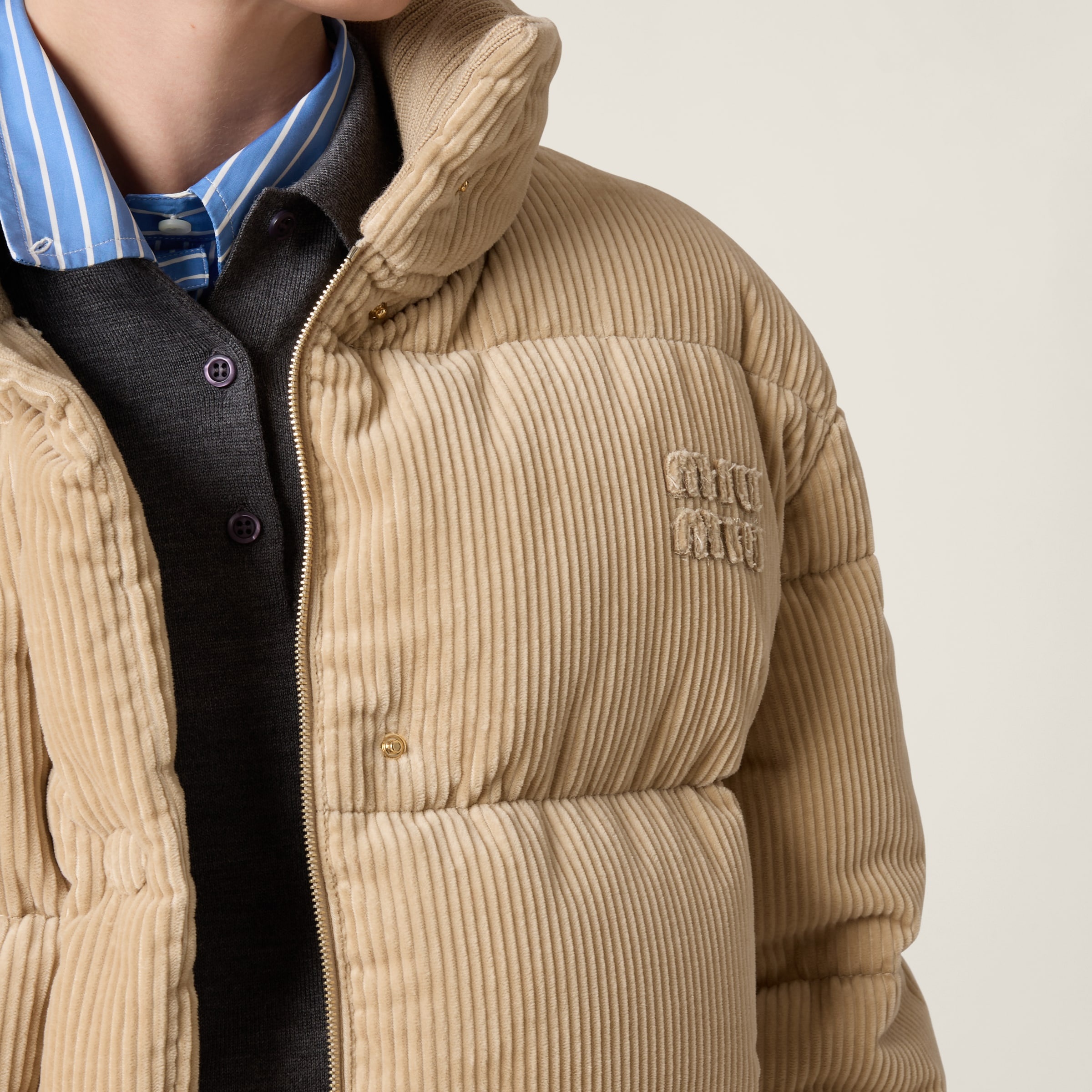 Medium-weight corduroy down jacket - 5