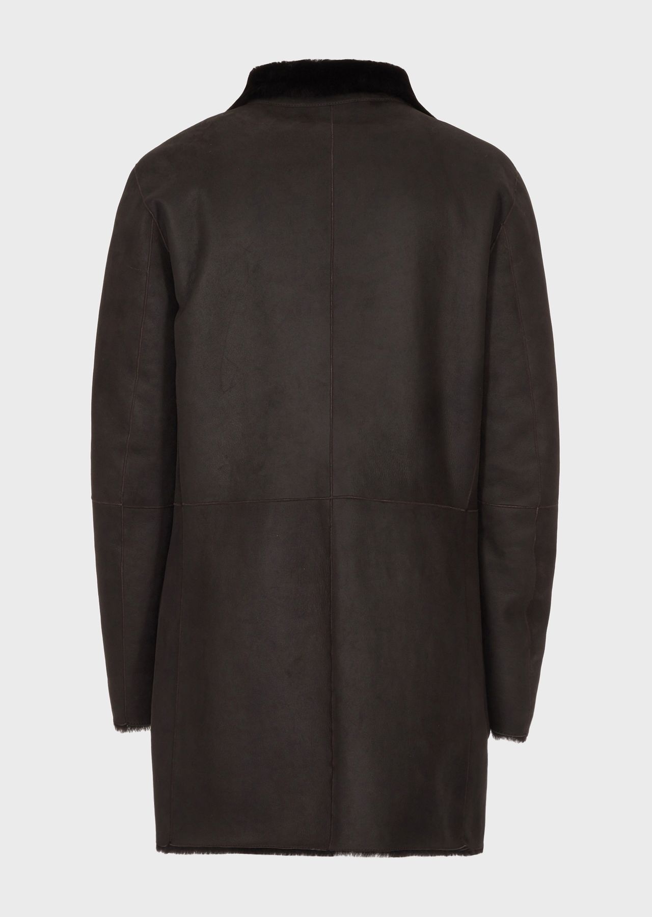 Reversible, double-breasted sheepskin pea coat - 4