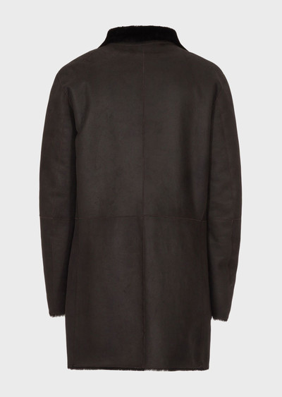 GIORGIO ARMANI Reversible, double-breasted sheepskin pea coat outlook