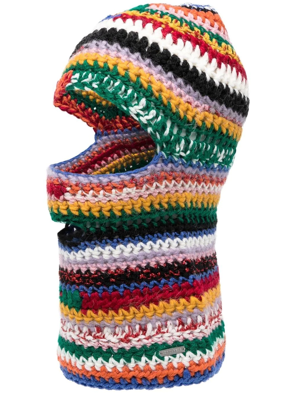 striped-knit balaclava - 1