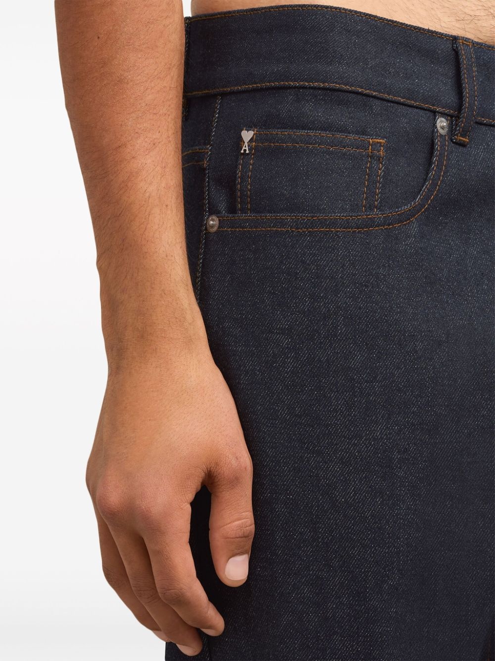 mid-rise straight-leg jeans - 6